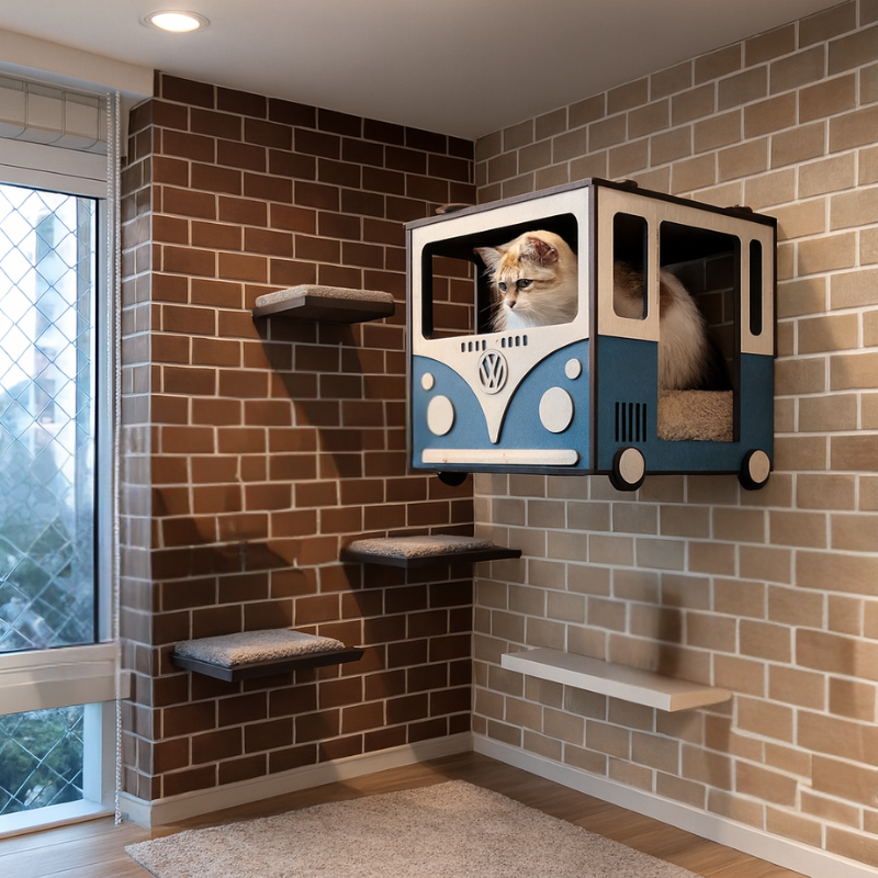 Playground Kombi Interativo - Gatíssimo Catvan