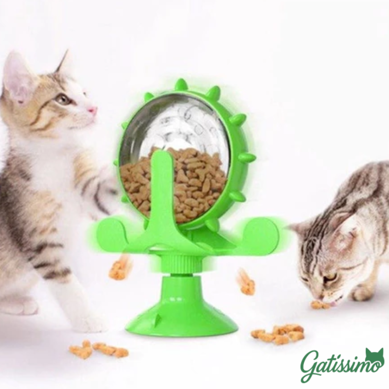 Porta Petisco Giratório para Gatos