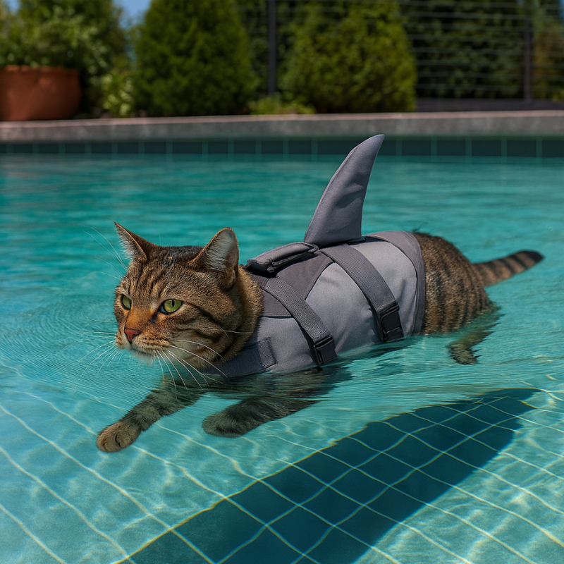 Colete Salva-Vidas Ocean Sereia & Tubarão:  Gatíssimo SeaGuard