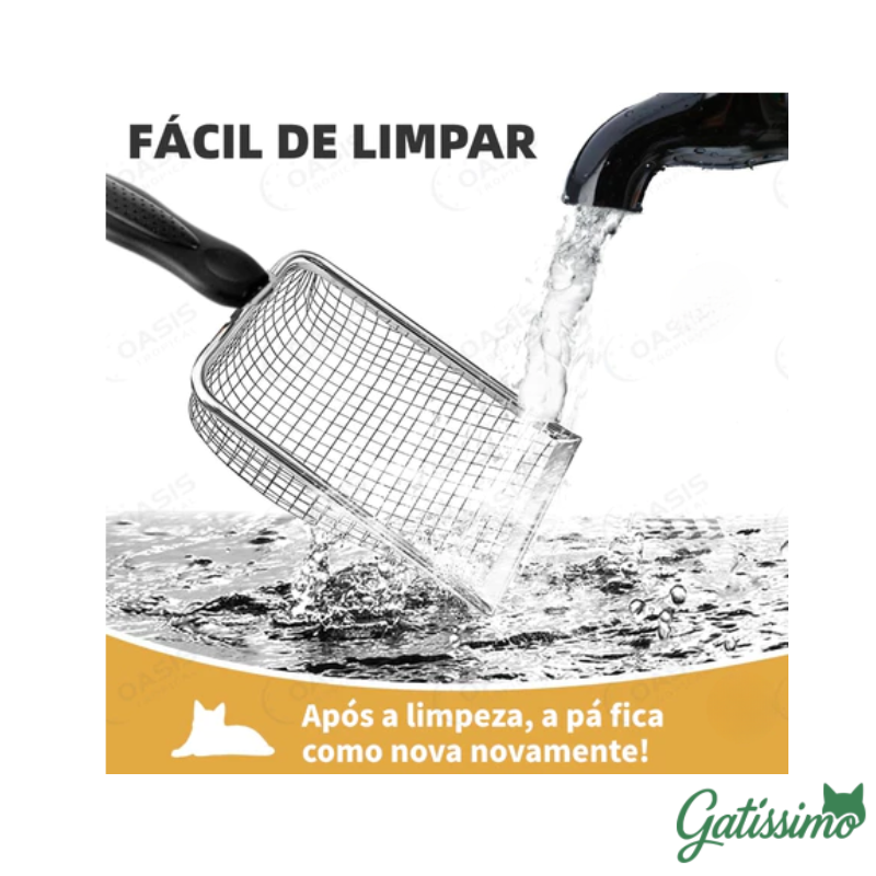 Pá de Limpeza Premium em Inox: Gatíssimo Clean Scoop