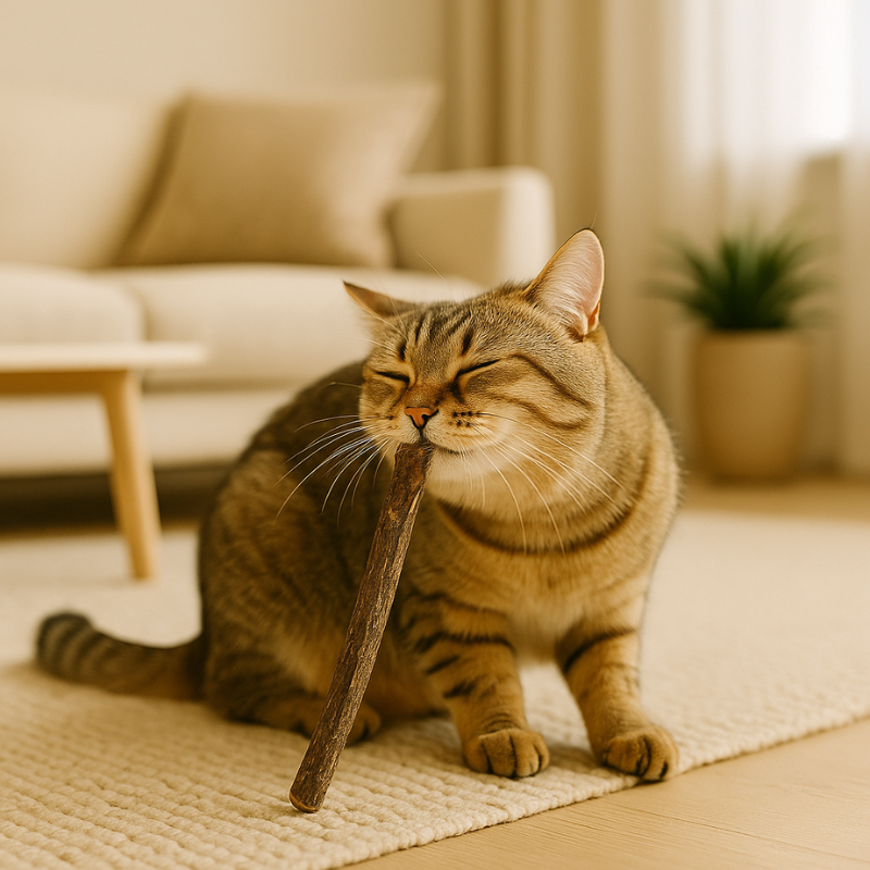 Varinhas de Madeira Matatabi para Gatos
