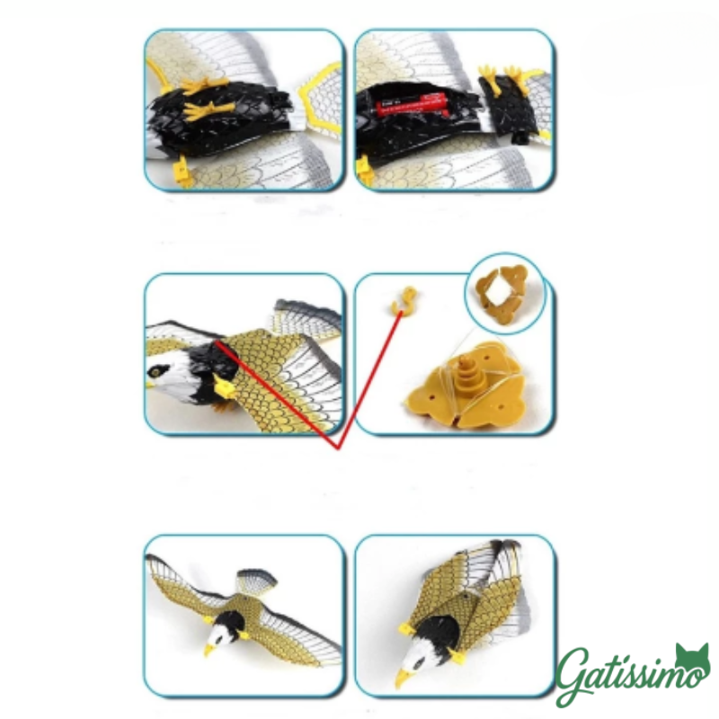 Brinquedo Interativo Pássaro Elétrico para Gatos