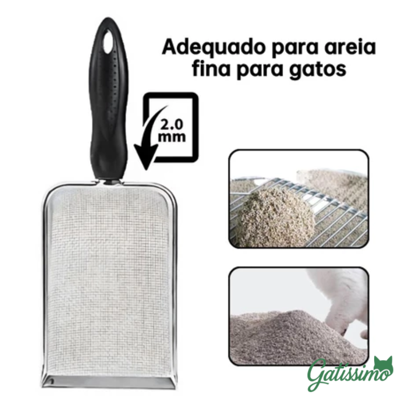 Pá de Limpeza Premium em Inox: Gatíssimo Clean Scoop