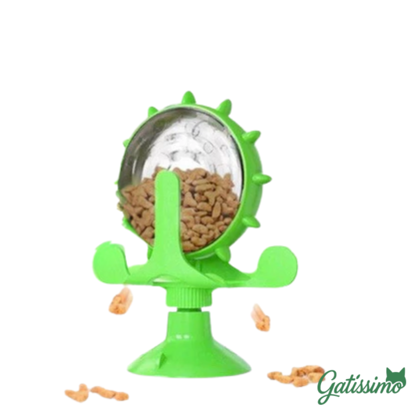 Porta Petisco Giratório para Gatos