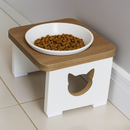 Comedouro Ergonômico Elevado Porcelana & Inox