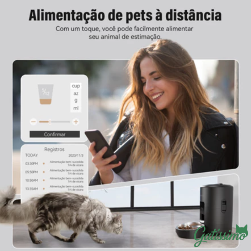 Alimentador Automático para Gatos