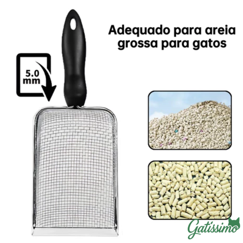 Pá de Limpeza Premium em Inox: Gatíssimo Clean Scoop