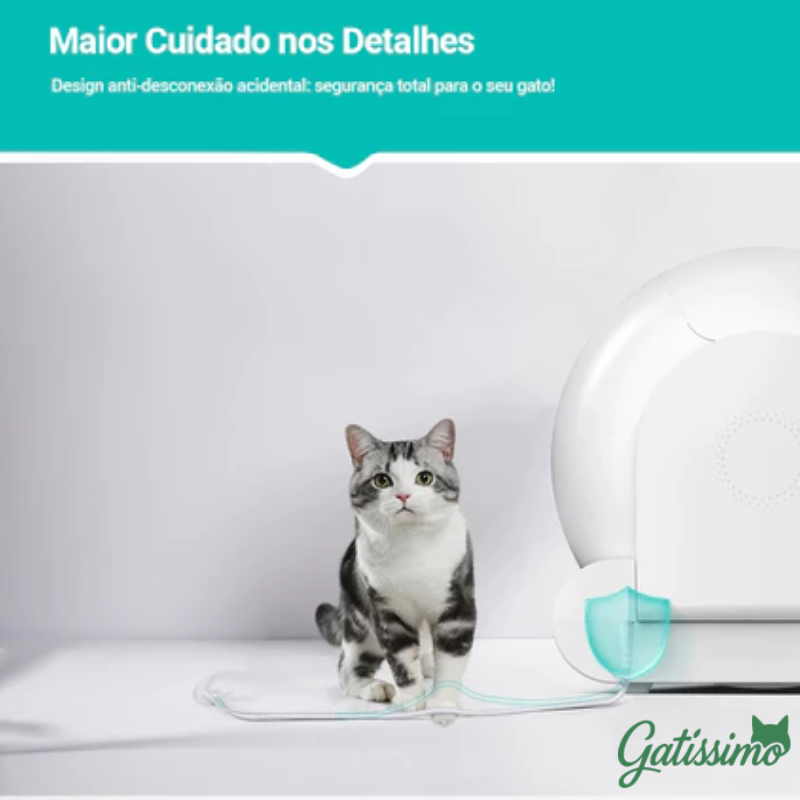 Caixa de Areia Inteligente Autolimpante para Gatos