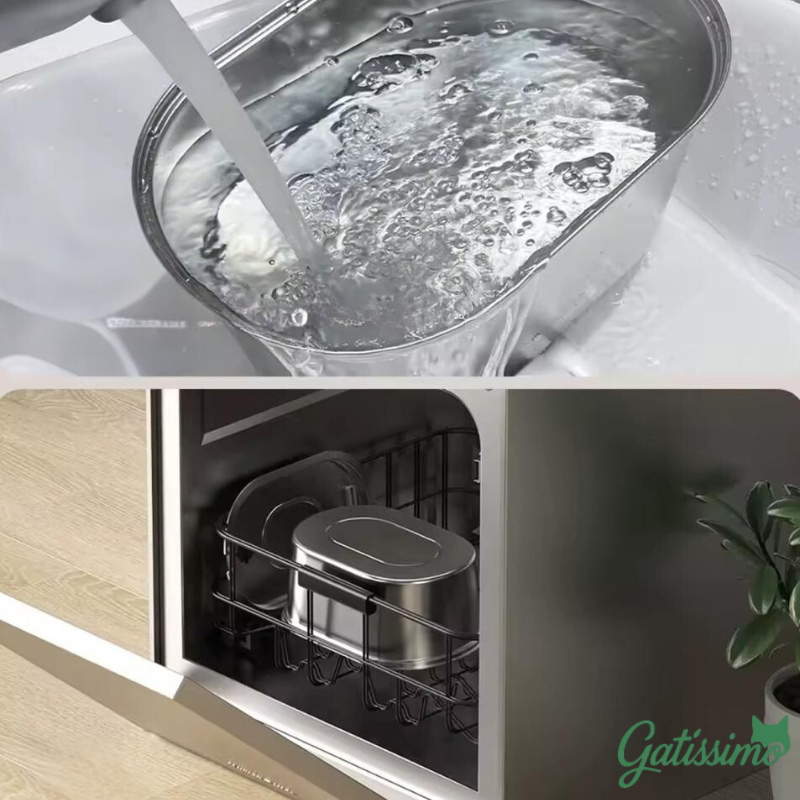 Fonte de Aço inoxidável para Gatos