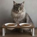 Comedouro Elevado Duplo Porcelana & Inox: Gatíssimo Duo Gourmet