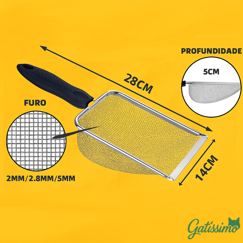 Pá de Limpeza Premium em Inox: Gatíssimo Clean Scoop
