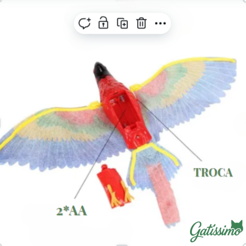 Brinquedo Interativo Pássaro Elétrico para Gatos