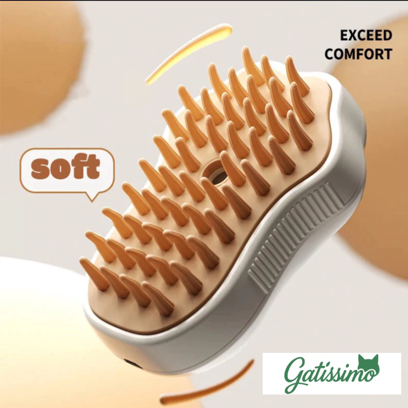 Escova a Vapor Elétrica para Gatos