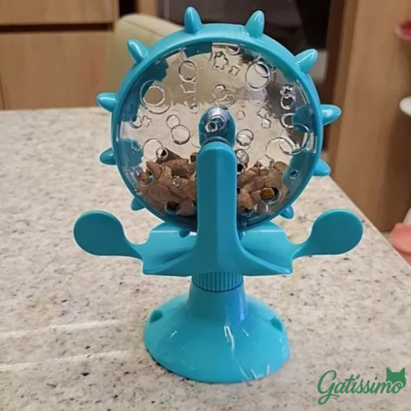 Porta Petisco Giratório para Gatos